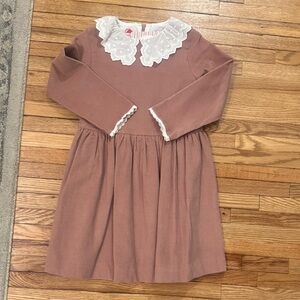 La Coqueta Girls Dress Pink corduroy